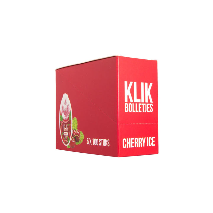 Display 100 Klik Bolletjes Cherry Ice (5 bakjes)