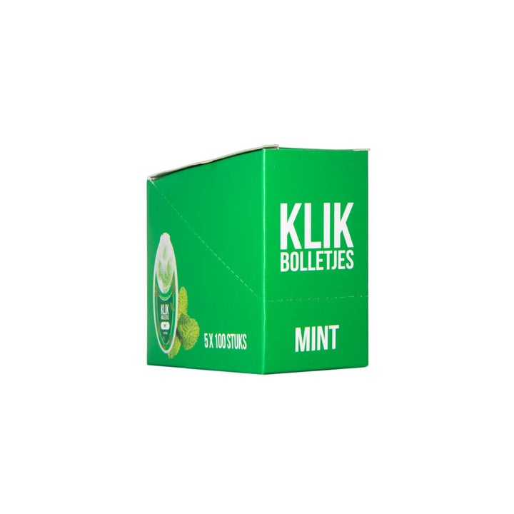 Display 100 Klik Bolletjes Mint (5 bakjes)