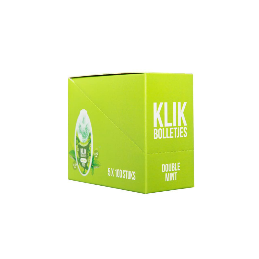 Display 100 Klik Bolletjes Double Mint (5 bakjes)