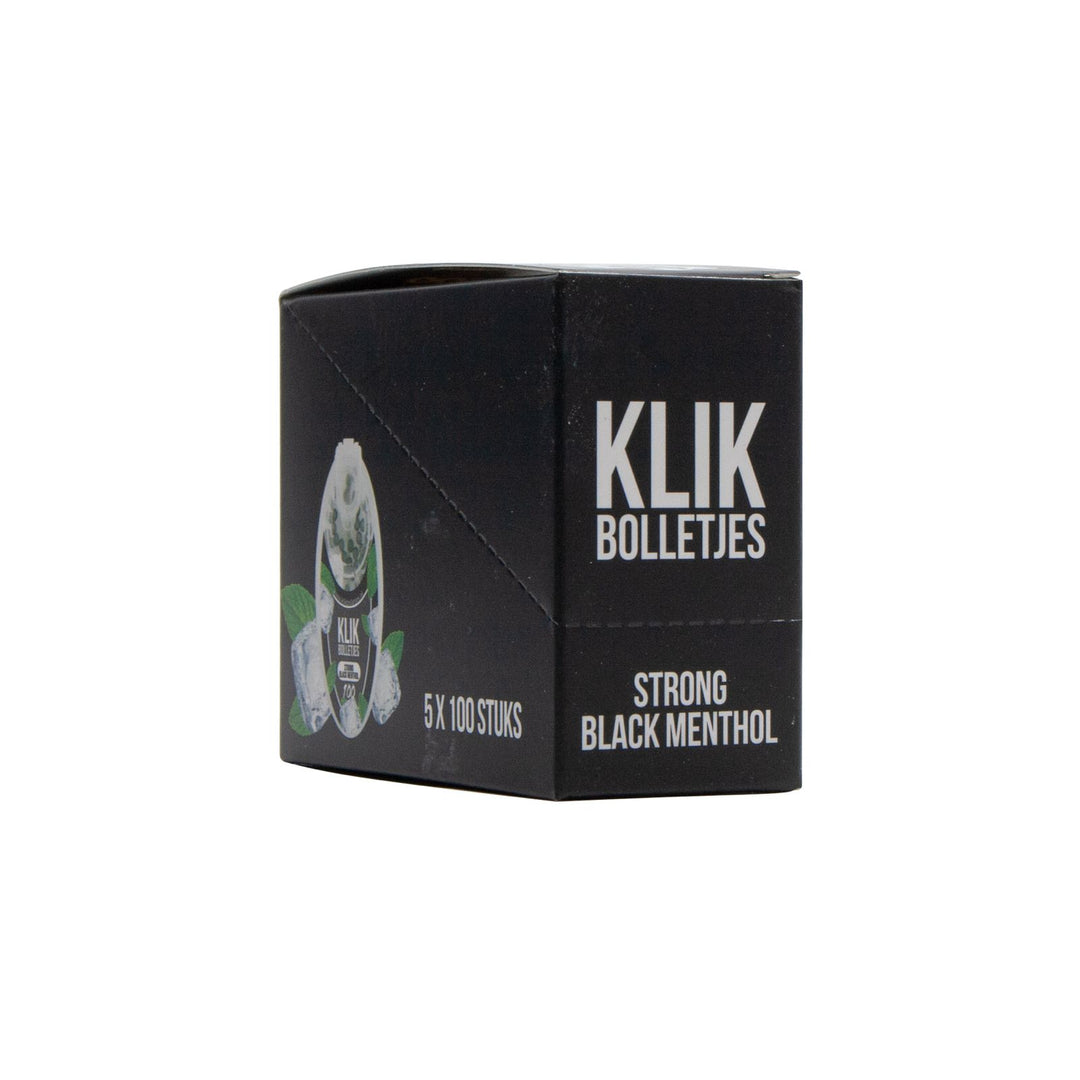 Display 100 Klik Bolletjes Strong Black Menthol (5 bakjes)