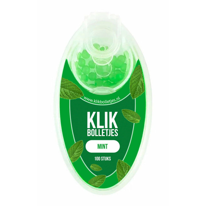 Display 100 Klik Bolletjes Mint (5 bakjes)